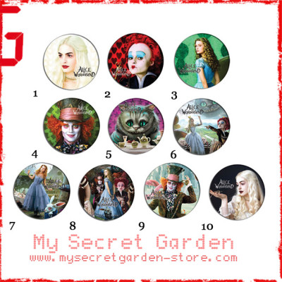 Alice In Wonderland - Movie / Mad Hatter Pinback Button Badge Set ( or Hair Ties / 4.4 cm Badge / Magnet / Keychain Set )